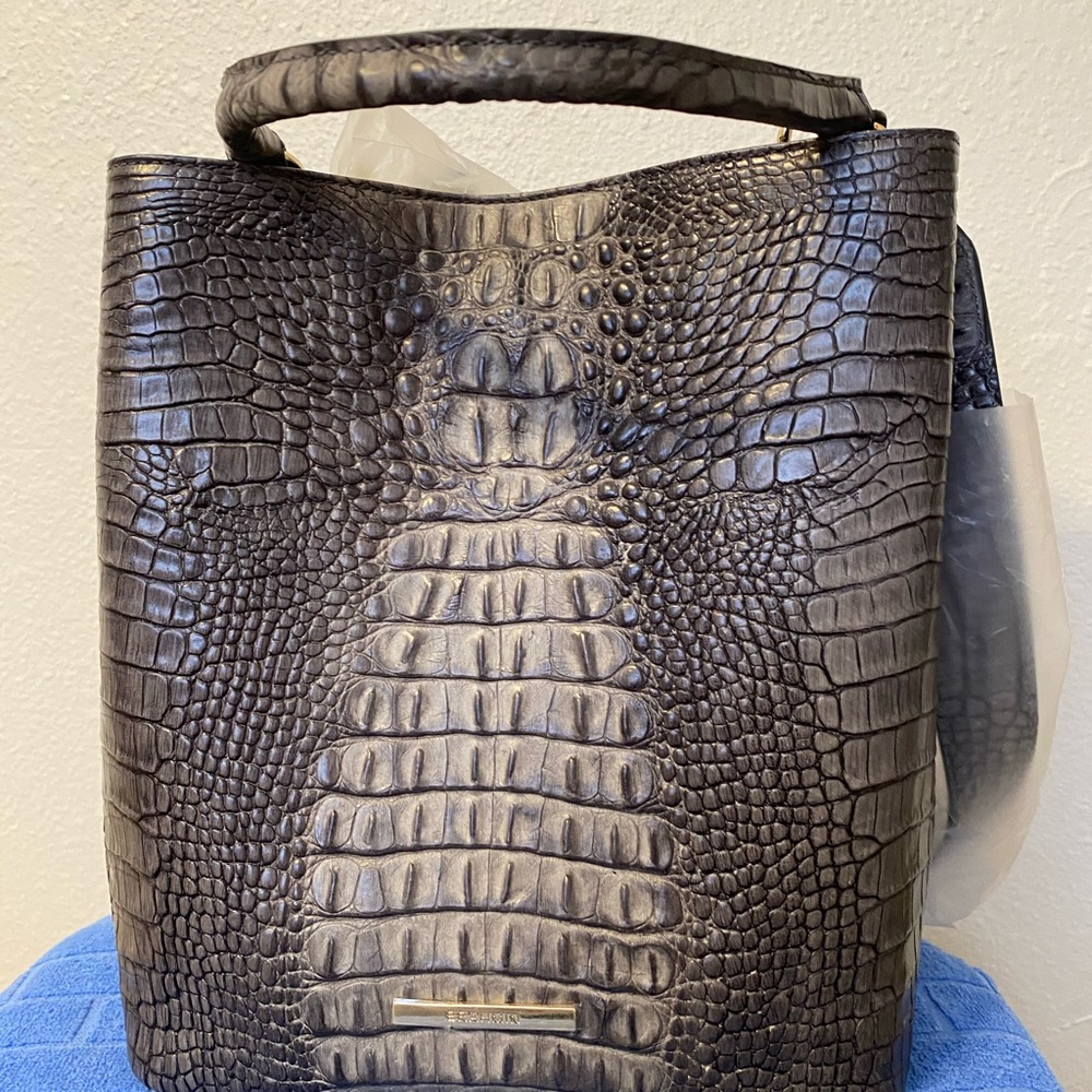 SOLD! Brahmin Amelia in Grey, Charcoal Sparrown